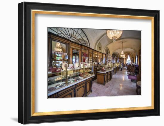 Cafe Gerbeaud Confectionery Interior, Budapest, Hungary-Jim Engelbrecht-Framed Photographic Print