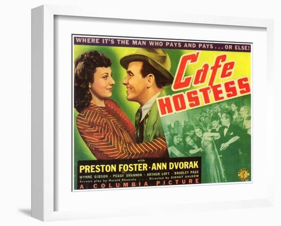 Cafe Hostess, 1940-null-Framed Art Print