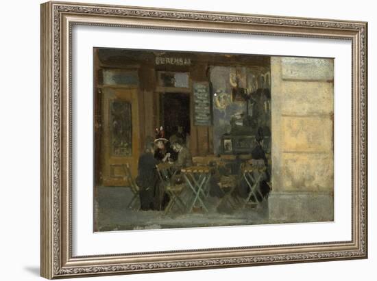 Cafe in Dieppe, C. 1884-5-Walter Richard Sickert-Framed Giclee Print