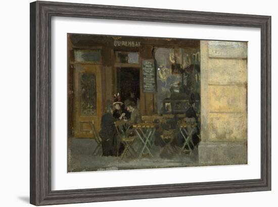 Cafe in Dieppe, C. 1884-5-Walter Richard Sickert-Framed Giclee Print