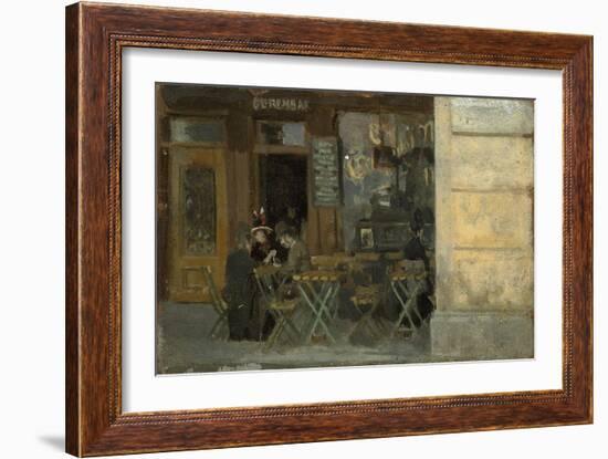 Cafe in Dieppe, C. 1884-5-Walter Richard Sickert-Framed Giclee Print