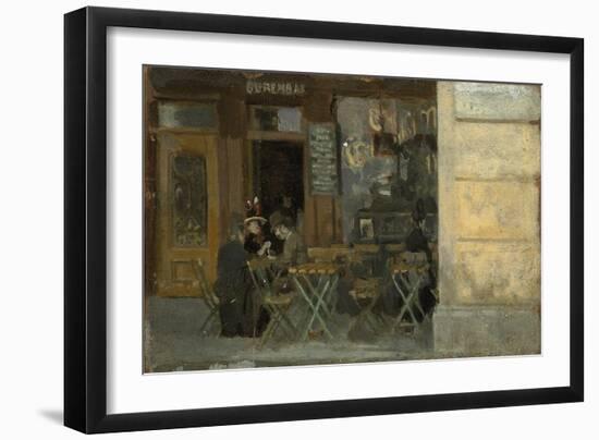 Cafe in Dieppe, C. 1884-5-Walter Richard Sickert-Framed Giclee Print