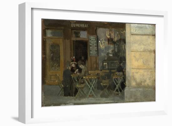 Cafe in Dieppe, C. 1884-5-Walter Richard Sickert-Framed Giclee Print