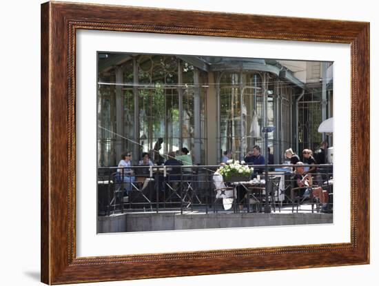 Cafe in Esplanadi Park, Helsinki, Finland, 2011-Sheldon Marshall-Framed Photographic Print