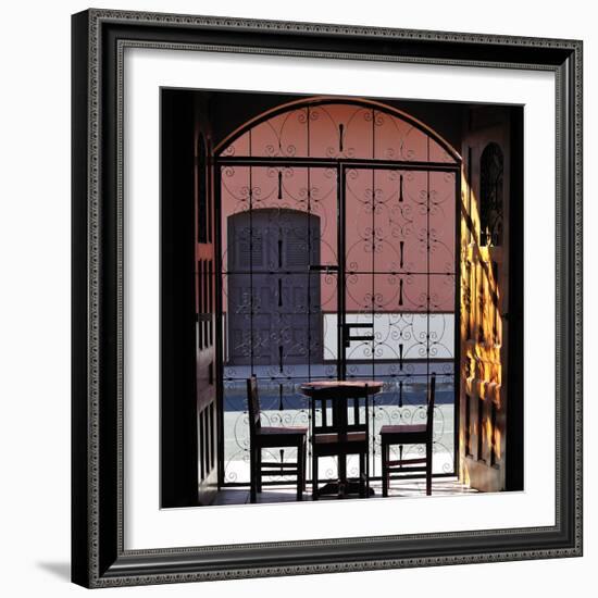 Cafe in the Colonial City of Granada, Nicaragua, Central America-Christian Heeb-Framed Photographic Print