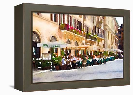 Cafe Italia-Emily Navas-Framed Stretched Canvas