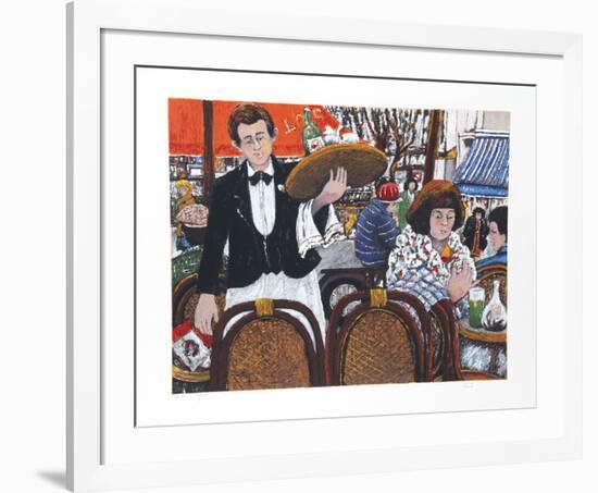 Cafe La Rontonde Montparnasse-David Azuz-Framed Collectable Print