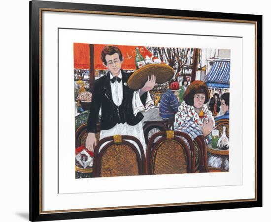 Cafe La Rontonde Montparnasse-David Azuz-Framed Collectable Print