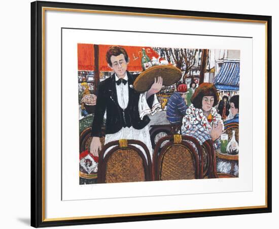 Cafe La Rontonde Montparnasse-David Azuz-Framed Collectable Print