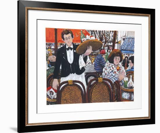 Cafe La Rontonde Montparnasse-David Azuz-Framed Collectable Print