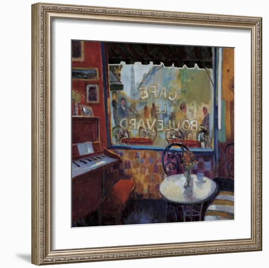 Cafe Le Boulevard, Paris-Manel Doblas-Framed Giclee Print