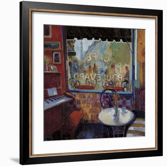 Cafe Le Boulevard, Paris-Manel Doblas-Framed Giclee Print