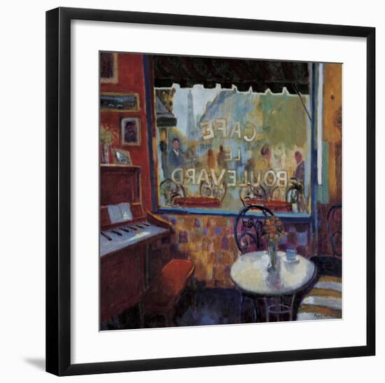 Cafe Le Boulevard, Paris-Manel Doblas-Framed Giclee Print