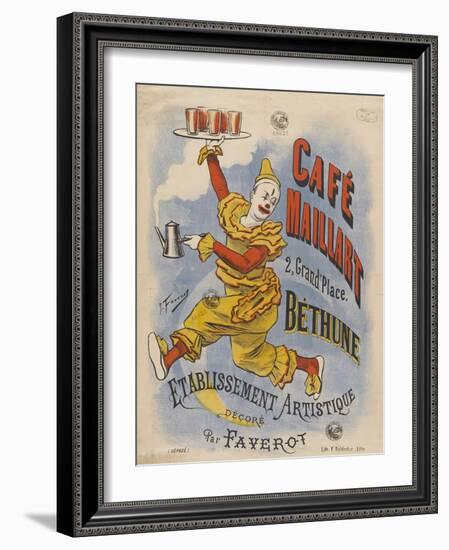 Cafe Maillart, 2 Grande Place, Bethune-Joseph B. and B Faverot-Framed Giclee Print