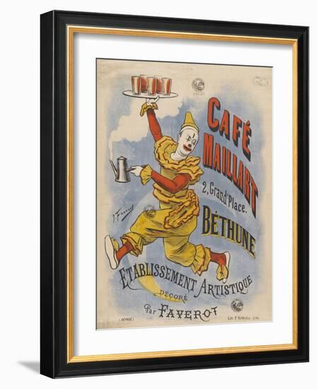 Cafe Maillart, 2 Grande Place, Bethune-Joseph B. and B Faverot-Framed Giclee Print