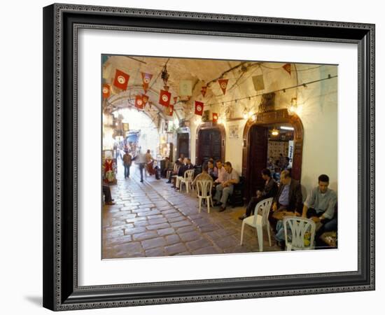 Cafe Maure, Medina, Tunis, Tunisia, North Africa, Africa-Bruno Barbier-Framed Photographic Print