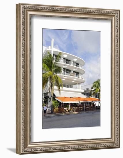 Cafe 'Medi', Art Deco Hotel, Ocean Drive, South Miami Beach, Art Deco District, Florida, Usa-Axel Schmies-Framed Photographic Print