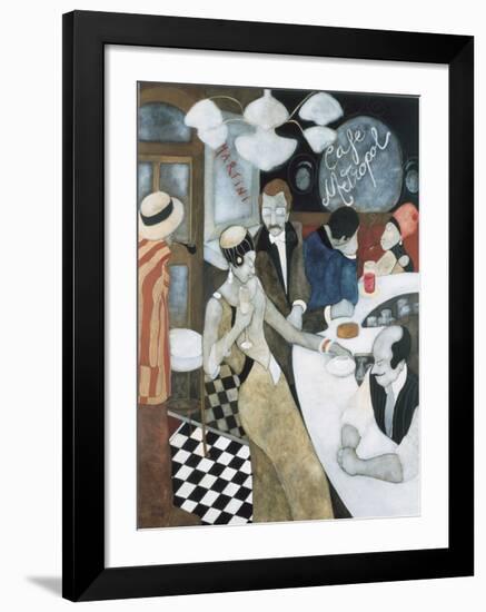 Cafe Metropol-Virginia Ergüín-Framed Giclee Print