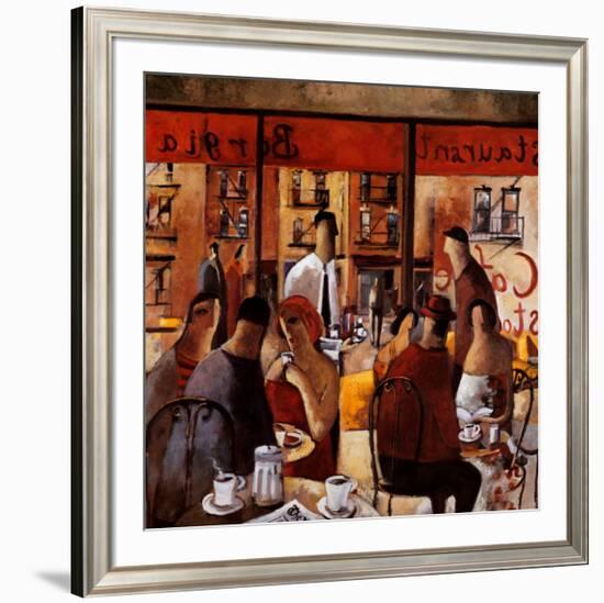 Cafe New York-Didier Lourenco-Framed Art Print