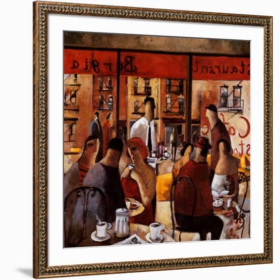 Cafe New York-Didier Lourenco-Framed Art Print