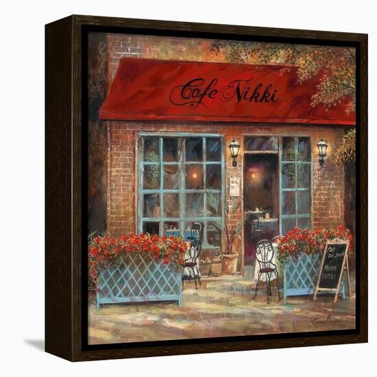 Café Nikki-Ruane Manning-Framed Stretched Canvas