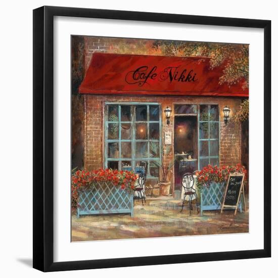 Café Nikki-Ruane Manning-Framed Art Print