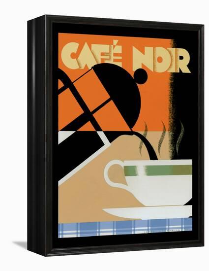 Cafe Noir-Brian James-Framed Stretched Canvas