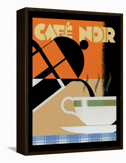 Cafe Noir-Brian James-Framed Stretched Canvas