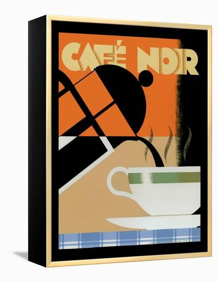 Cafe Noir-Brian James-Framed Stretched Canvas
