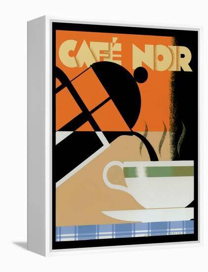 Cafe Noir-Brian James-Framed Stretched Canvas