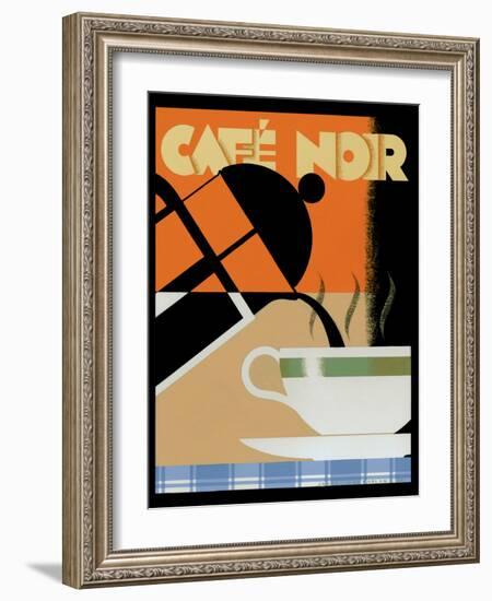 Cafe Noir-Brian James-Framed Art Print