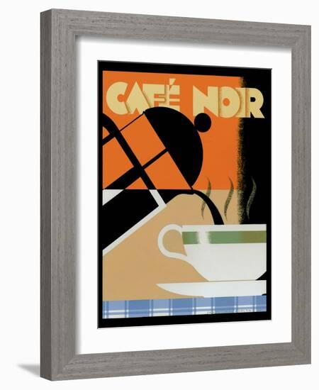 Cafe Noir-Brian James-Framed Art Print