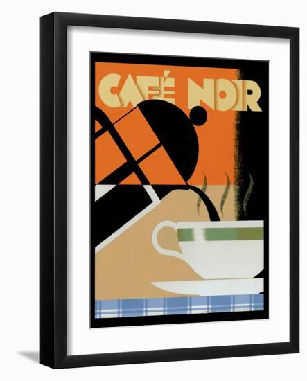 Cafe Noir-Brian James-Framed Art Print