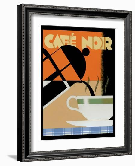 Cafe Noir-Brian James-Framed Art Print