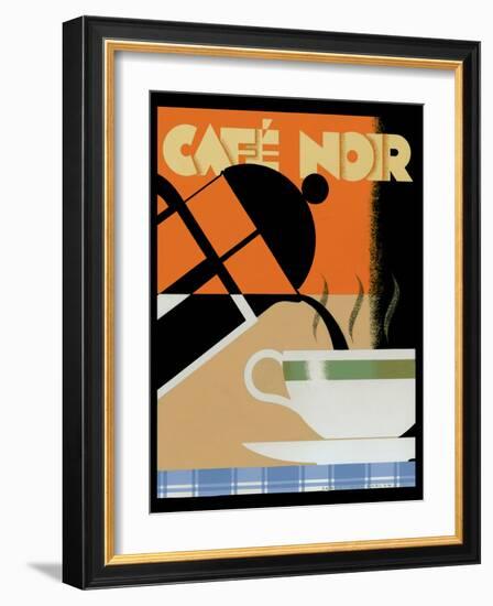 Cafe Noir-Brian James-Framed Art Print