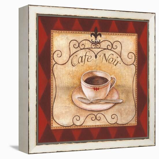 Café Noir-Janet Tava-Framed Stretched Canvas