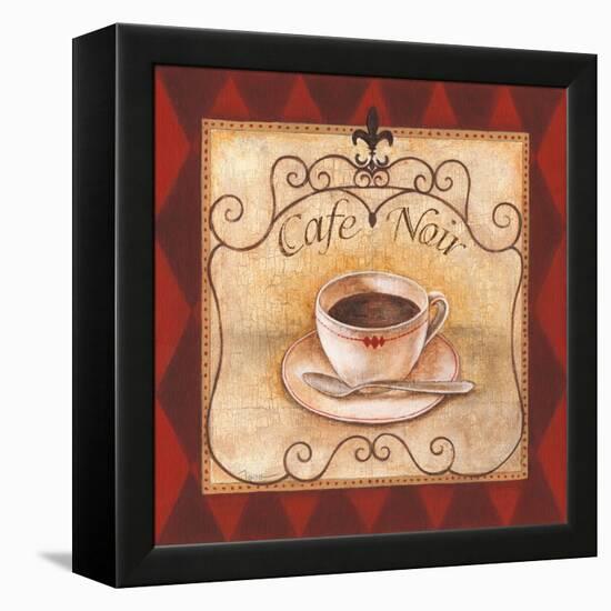 Café Noir-Janet Tava-Framed Stretched Canvas