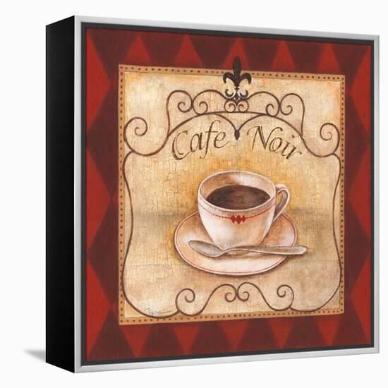 Café Noir-Janet Tava-Framed Stretched Canvas