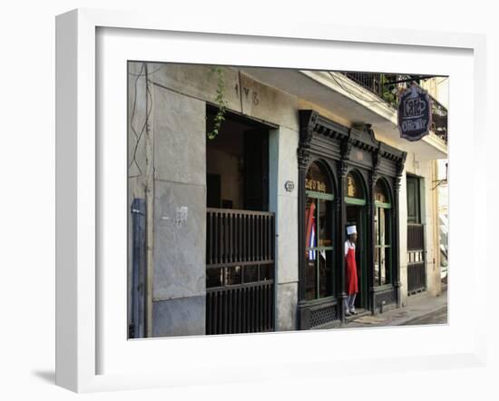 Cafe O'Reilly, Established 1893, in Calle O'Reilly in Havana's Historic Centre, Old Havana (Habana -John Harden-Framed Photographic Print