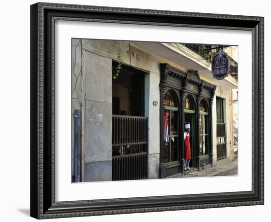 Cafe O'Reilly, Established 1893, in Calle O'Reilly in Havana's Historic Centre, Old Havana (Habana -John Harden-Framed Photographic Print