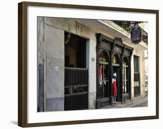 Cafe O'Reilly, Established 1893, in Calle O'Reilly in Havana's Historic Centre, Old Havana (Habana -John Harden-Framed Photographic Print