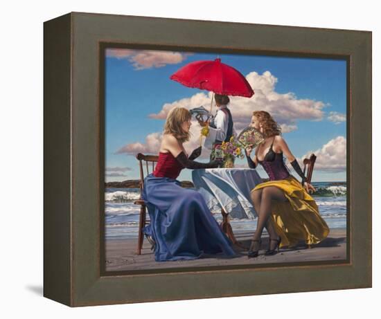 Cafe Oceanus-Paul Kelley-Framed Stretched Canvas