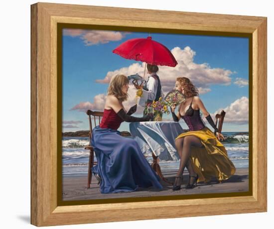 Cafe Oceanus-Paul Kelley-Framed Stretched Canvas