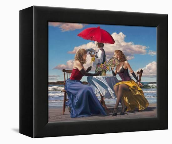 Cafe Oceanus-Paul Kelley-Framed Stretched Canvas