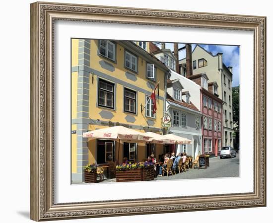 Cafe on Meistaru Iela, Riga, Latvia-Peter Thompson-Framed Photographic Print