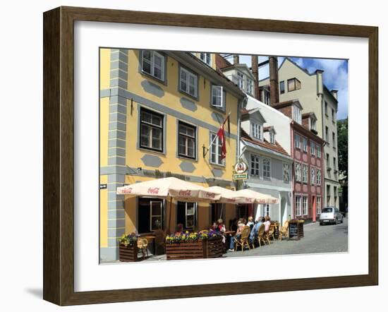 Cafe on Meistaru Iela, Riga, Latvia-Peter Thompson-Framed Photographic Print