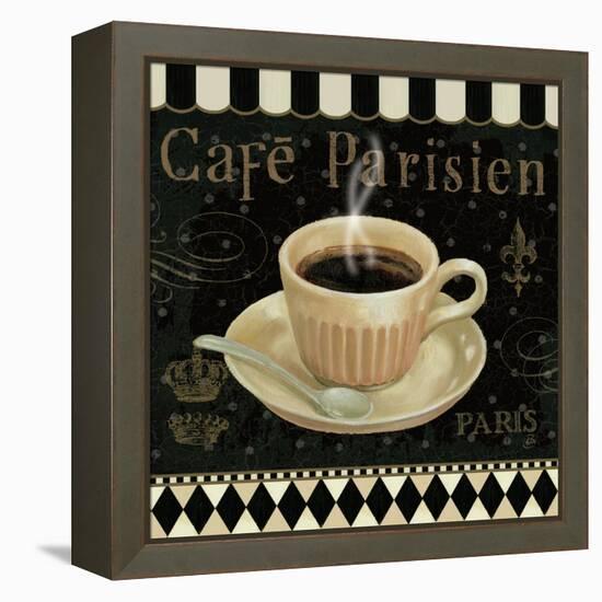 Cafe Parisien I-Daphne Brissonnet-Framed Stretched Canvas