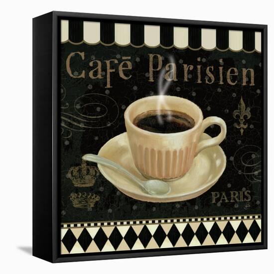 Cafe Parisien I-Daphne Brissonnet-Framed Stretched Canvas