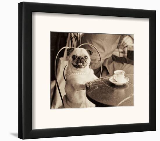 Cafe Pug-Jim Dratfield-Framed Art Print