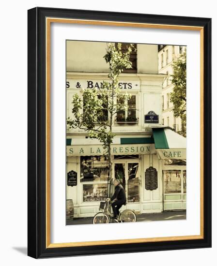 Cafe, Quai De L'Hotel De Ville, Marais District, Paris, France-Jon Arnold-Framed Photographic Print